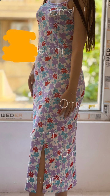 پیراهن کبریتی گلدار جنس نخ پنبه وارداتی سایزبندی